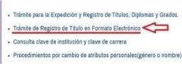 Tramite de Registro de Titulo en Formato Electrónico