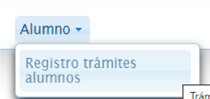 Registro trámites alumnos
